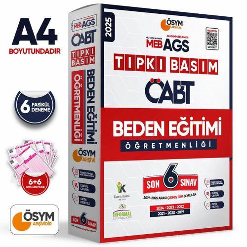 2025 MEB-AGS ÖABT Beden Eğitimi Öğretmenliği ÖSYM Tıpkı Basım 6lı Deneme Paketi