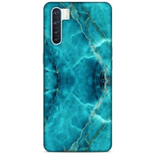 Mermer Desenli (13) Tema Silikon Kap Turkuaz Oppo A91 Kılıf