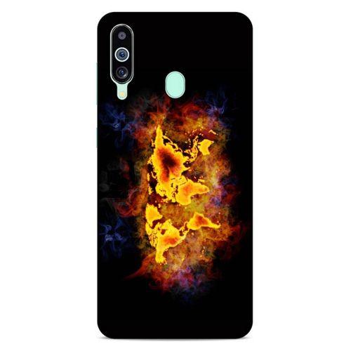 Lopard Samsung Galaxy M40 Uyumlu Kılıf FireX (43) Thin Fit Kılıf Dünya Haritası