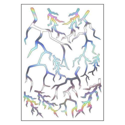 SEVGENT A4 Sticker 128 Tek Paket Çoklu Şimşek Hologram