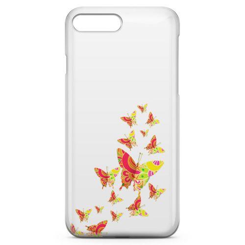 Apple iPhone 8 Plus Kılıf Colorful Kelebek Arka Kapak Koruma Desenli Full Koruyucu