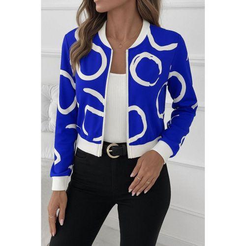 Kadın Uzun Kollu önden Fermuarlı Kısa şardonlu Dalgıç Ceket