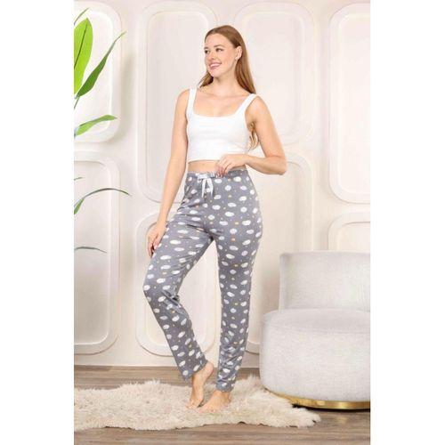 Beli Fiyonklu Rahat Kesim Pamuklu Tek Alt Pijama Kadın Byati002