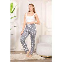 Beli Fiyonklu Rahat Kesim Pamuklu Tek Alt Pijama Kadın Byati002