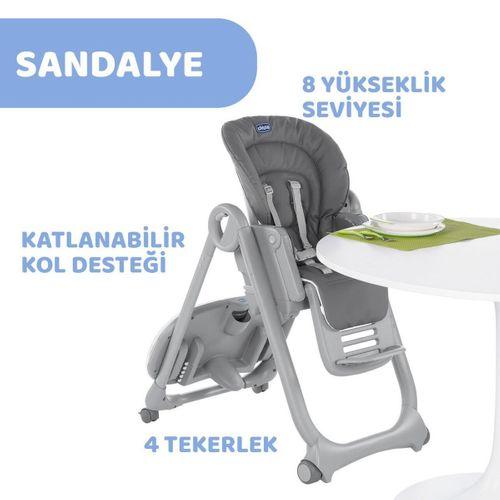 Chicco Polly Magic Mama Sandalyesi Dark Grey