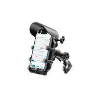 Gidon Bağlantılı Güneş Ve Yağmur Korumalı 360° Derece Ayarlanabilir Motosiklet Bisiklet Telefon Tutucu