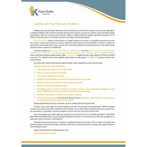 2026 YKS-TYT Türkçe Kara Kutu ÖSYM Çıkmış Soru Bankası Video/PDF Çözümlü Konu Konu Son 8 Yıl