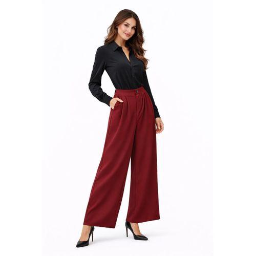 Kadın Pileli Beli Lastikli Bol Pantolon BGL-ST04252