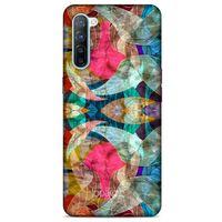 Oppo Reno 3 Kılıf Pastel Renkler (10) Full Koruma Kılıfı Fuşya Yeşil
