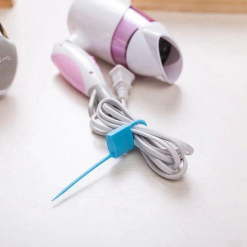 Kilit Şeklinde Silikon Kablo Ve Poşet Bağlama Atı (3'lü Set)