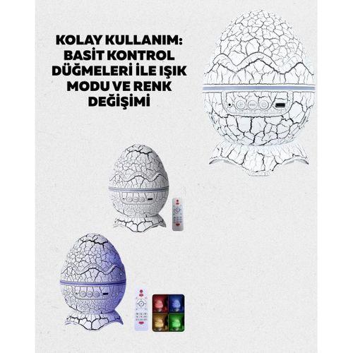 Yüksek Çözünürlüklü Led Galaksi Projektör + 19 Sesli Uyku Makinesi