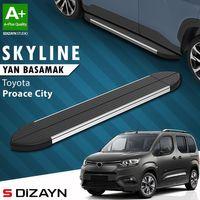 S-Dizayn Toyota Proace City Kısa Şase Skyline Krom Yan Basamak 203 Cm 2018 Üzeri A+ Kalite