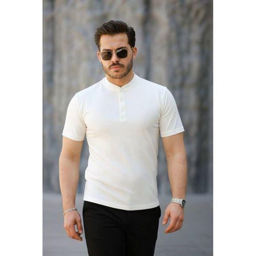 Erkek Kısa Kollu Hakim Yaka önü Düğmeli Viskon Bluz