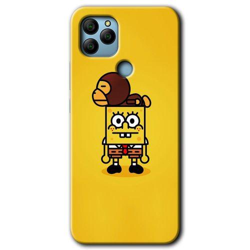 General Mobile GM 22 HD Baskılı Kılıf + 9D Tam Ekran Koruyucu - Sünger Bob