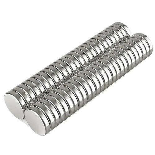 10 Adet 10x2mm Yuvarlak Neodyum Mıknatıs Güçlü Magnet Nikel Kaplamalı
