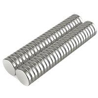 10 Adet 10x2mm Yuvarlak Neodyum Mıknatıs Güçlü Magnet Nikel Kaplamalı