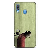 Samsung Galaxy A40 Kılıf Depresyon (48) Bumper Kılıf Kahve Yeşil
