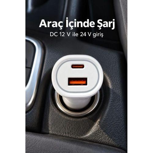 40w Maksimum Güçlü Araç İçi Şarj Cihazı