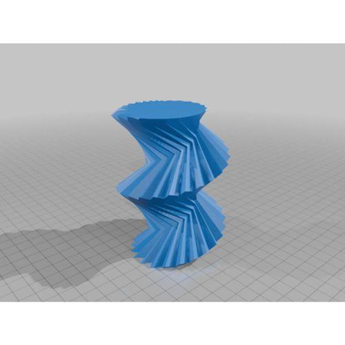 3D baskı fasetli spiral vazo dekoru (Bu ürün Sadece Plastik parçadır - Almadan Önce Soru Sorabilirsiniz)