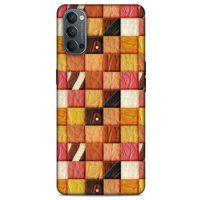 Oppo Reno 4 Kılıf Patchwork (2) Kabı Turuncu Sarı