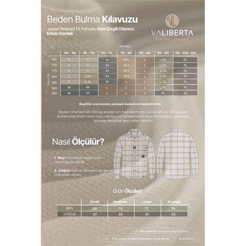 Jasper Relaxed Fit Pamuklu İnce Çizgili Oduncu Erkek Gömlek - Hardal