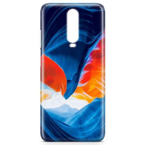 Xiaomi Redmi K30 Kılıf Turuncu Kanyon Arka Kapak Koruma Desenli Full Koruyucu