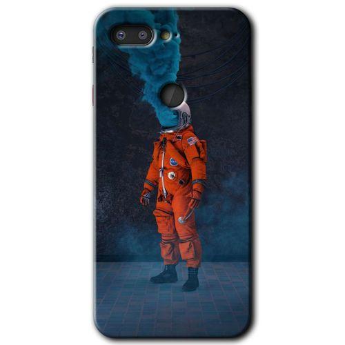 MRCİLETİSİM General Mobile GM 9 Pro Kılıf HD Desen Baskılı Arka Kapak + Temperli Cam - Smoke Astronot