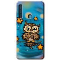 Potkal Hediye Fabrikası Samsung Galaxy A9 2018 Kılıf HD Desen Baskılı Arka Kapak - Owl Bird Stars