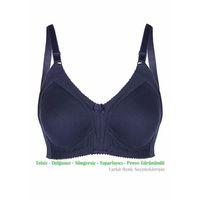 Alışveriş Meydanı Kadın Lacivert Penye Pamuk Toparlayıcı Küçültücü Balensiz Sütyen