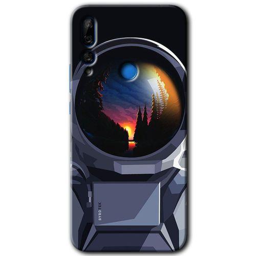 Huawei P Smart Z Kılıf HD Desen Baskılı Arka Kapak + Temperli Cam - Astronot