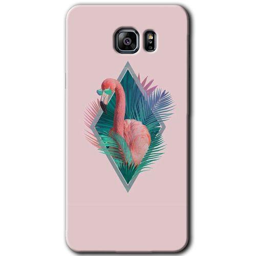 Galaxy Note 5 Kılıf HD Desen Baskılı Arka Kapak - Flamingo + Kırılmaz Cam