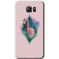 Galaxy Note 5 Kılıf HD Desen Baskılı Arka Kapak - Flamingo + Kırılmaz Cam