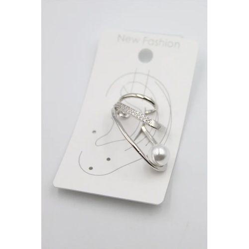 Taşlı Kıkırdak Küpe - Gümüş