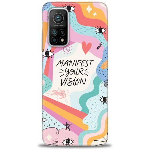 Xiaomi Mi 10T Pro Kılıf HD Baskılı Kılıf - Manifest Your Vision + Tam Ekran Koruyucu