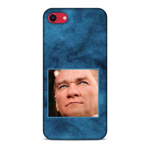 Apple iPhone SE 2020 Kılıf Atatürk (26) Tpu Silikon Kılıf Mavi Gök