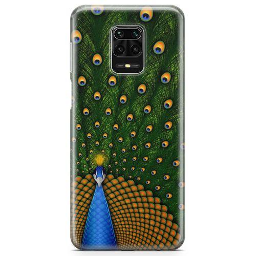 Xiaomi Redmi Note 9s Kılıf Tavus Kuşu Arka Kapak Koruma Desenli Full Koruyucu