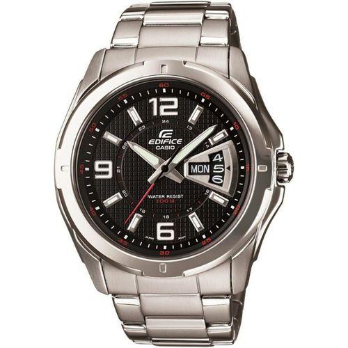 Casio EF-129D-1AVUDF Edifice Quartz Çelik Gri Siyah Kadran 10 ATM 45 mm Erkek Kol Saati