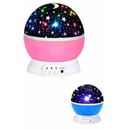 Renkli Yıldızlı Gökyüzü Projeksiyon Gece Lambası Pilli Ve Usb Kablolu