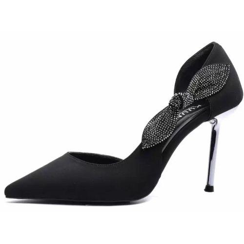 Kuum K25-820, Siyah Stiletto 9 Cm Kadın Abiye Ayakkabı