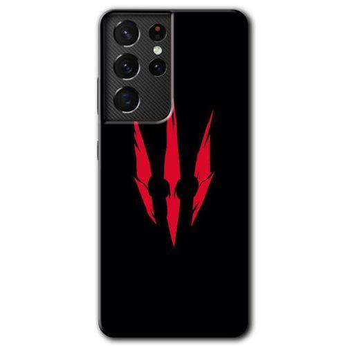 Galaxy S21 Ultra Kılıf HD Desen Baskılı Arka Kapak - Ayı Pençesi + Kırılmaz Cam