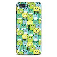 Lopard Oppo Realme C2 Uyumlu Kılıf Kediler (37) Silicone Cover Mavi Sarı