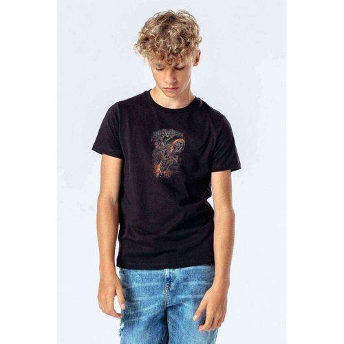 HELL RIDER Baskılı Unisex Çocuk Siyah T-shirt