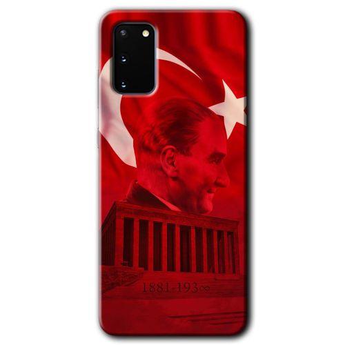 Potkal Hediye Fabrikası Samsung Galaxy S20 Kılıf HD Desen Baskılı Arka Kapak - Anıtkabir Atatürk
