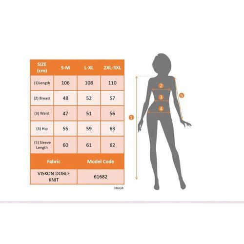 Kadın Uzun Kollu V Ribana Yakalı Yanlardan Yırtmaçlı Midi Viskon Iki Iplik Elbise