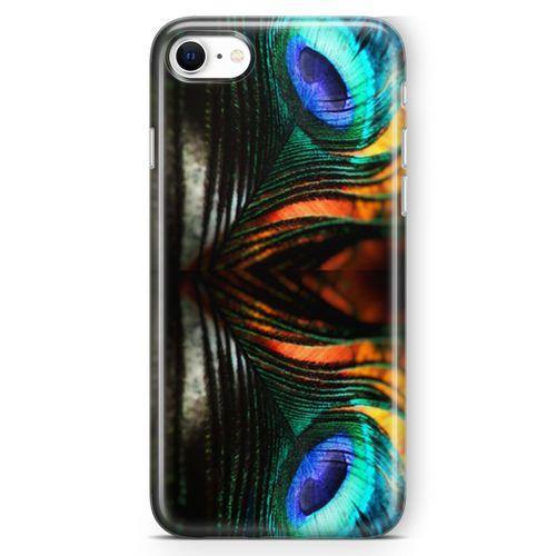 Apple iPhone SE 2020 Kılıf Peacock Arka Kapak Koruma Desenli Full Koruyucu