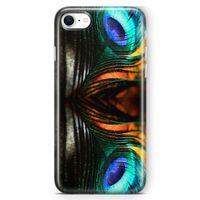 Apple iPhone SE 2020 Kılıf Peacock Arka Kapak Koruma Desenli Full Koruyucu