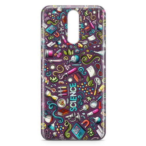 Huawei Mate 10 Lite Kılıf Bilim İçin Doodle Arka Kapak Koruma Desenli Full Koruyucu