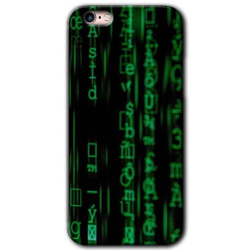 iPhone 6s Plus Kılıf HD Desen Baskılı Arka Kapak - Matrix + Kırılmaz Cam