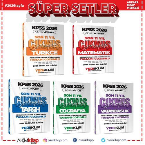 Yediiklim 2026 KPSS Lisans Konularına Göre Çıkmış Sorular Seti 5 Kitap