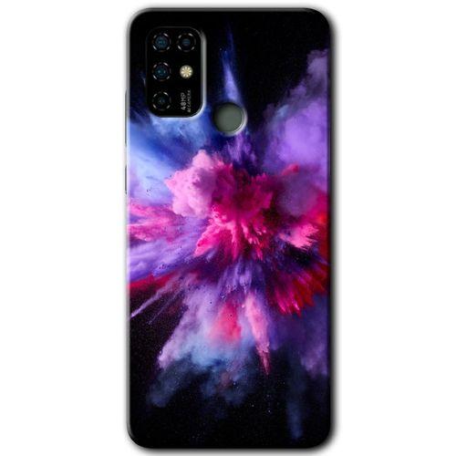 Casper Via F20 Kılıf HD Desen Baskılı Arka Kapak - Color Splash Purple